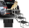 Dog Stairs for Large Dogs - 4 Step Wide 16in High 34in Foldable Dog Ramp for Car Non-Slip Surface Support up to 230lbs - Suitable for Sedans, Sofas, Beds