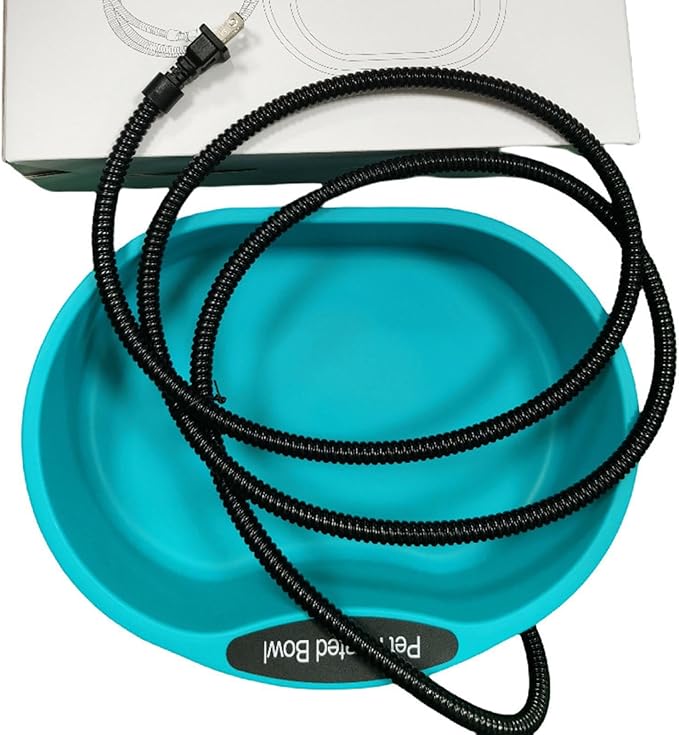Heated Pet Feeder, Thermostatic, with Anti Cable, 3.7 L, Automatic, for Outdoor Use, Ideal for Climates