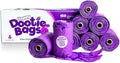 Happy Dootie Bags 10 Rolls.120 Bags with Handles. Clean, Quick and Convenient Pet Dog Poop Cleanup on Walks with Your Furry Friend. Made with Corn Starch. Strong and Leakproof. (Medium Size)