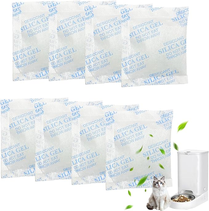 8 PCS Replacement Desiccant Packs for PETLIBRO Automatic Cat Feeder,Refill for Smart Cat & Dog feeders ，Moisture-Proof & Fresh-Keeping, Individually Wrapped
