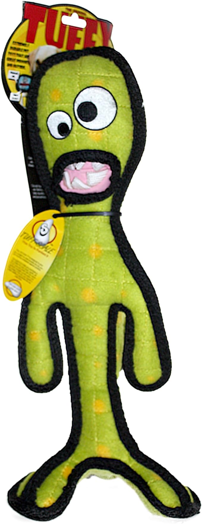 TUFFY® - World's Tuffest Soft Dog Toy - Alien - Multiple Layers. Made Durable, Strong & Tough. Interactive Play (Tug, Toss & Fetch). Machine Washable & Floats. (G6, Large 2 Pack)