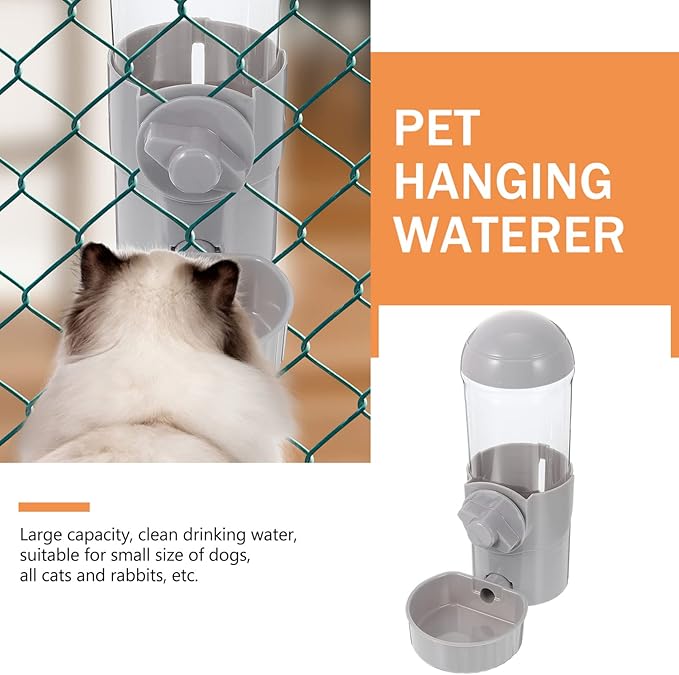 Pet Hanging Feeder Automatic Water Dispenser Water Bottle for Dogs Cat Pet Feeder Abs Material