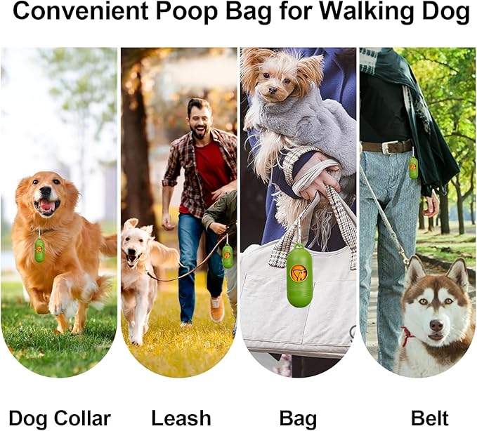 Scented Dog Poop Bags With Dispenser, Strong and Leak-proof Waste Bags for Pets, 870 Count (58 Packs of 15), 13 Inch x 9 Inch (Orange)