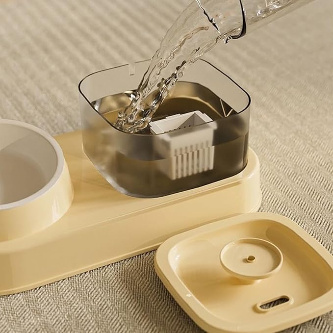 Pet Automatic Waterer Cats Feeder Food Container Bowl Automatic Water Fountain 2 in 1 Pet Large Dog Water Feeder
