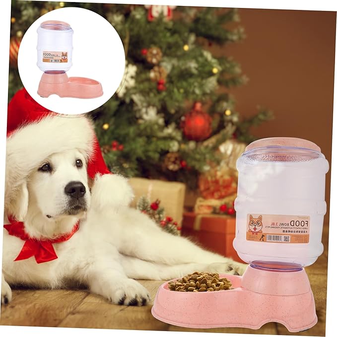 Beaupretty Automatic Pet Food Dispenser Capacity Indoor Feeder for Cats and Dogs Convenient Food Storage Bowl Smooth Surface Design for Safe Feeding Home Pet Supply