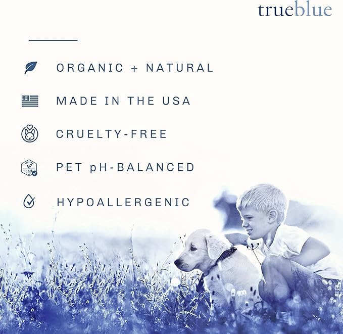 TrueBlue Grapefruit & Chamomile Deodorizing Dog Shampoo – Cleansing Wash, Moisturizing – Toxin Free, Natural Botanical Blend – Tearless – 12 Fl. Oz.