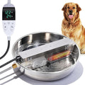 Heated Automatic Dog Water Bowl Dispenser Outdoor Heated Pet Waterer Thermal-Bowl Auto Fill Water Bowl for Large Dog, Cat, Chicken, Duck, Adjustable Temperature & Timer