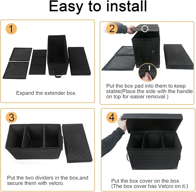 GJEASE Car Back Seat Extender for Large Dogs up to 200lbs,Dog Car Back & Front Seat Extender with Storage,Pets Can to Have The Whole Front/Back Seat to Stretch Out and Nap On Trips