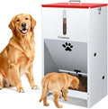 GADFISH 60 lbs Large Automatic Dog Feeder, Outdoor Heavy Duty Pet Feeder for Large Breed Dogs, with Viewing Window and Lockable Door