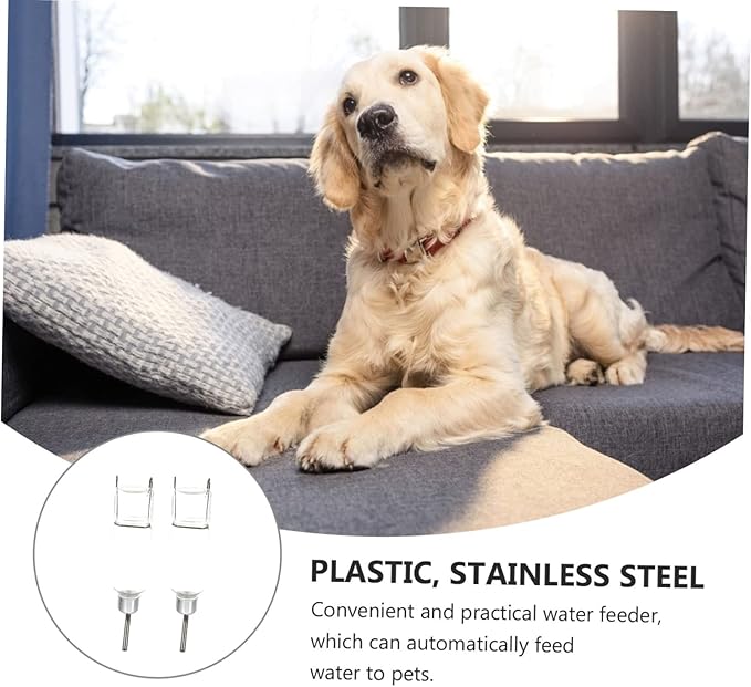 Happyyami 4pcs Pet Water Bottle Dispenser Portable Drinking Tool Easy to Clean Safe Material