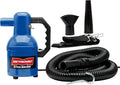 METROVAC Quick Draw Compact Pet Dryer - All Steel Deshedding Tool - Baby Blue & Single Speed