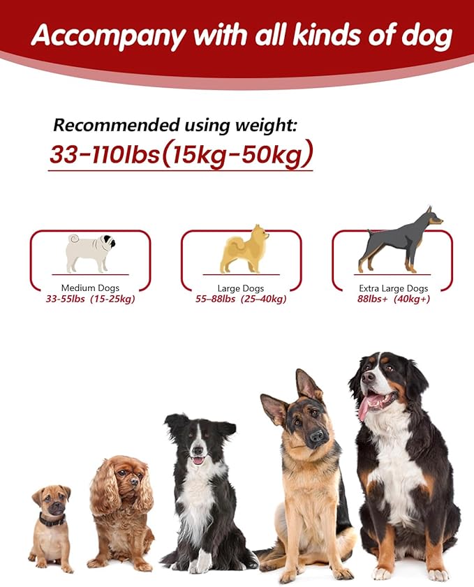 Hands Free Dog Leash, Crossbody Dog Leash, 5.3-7.8Ft Waist Belt with Car Seatbelt and Double-Sided Reflective,Walking, Jogging,Hiking, Travel etc.(Black)