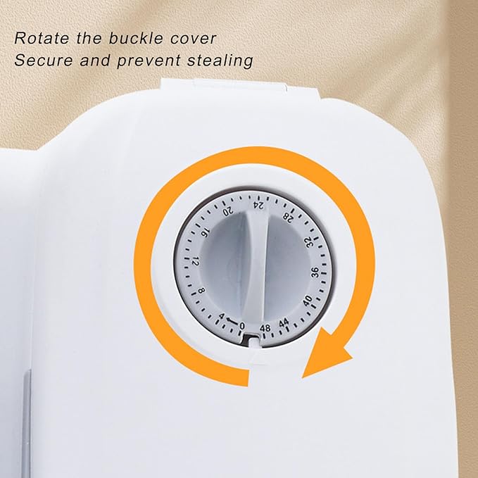 Automatic Pet Feeder, Rotating Buckle, Ice Bag Space, ABS Material, for Cats and Dogs (Gray)