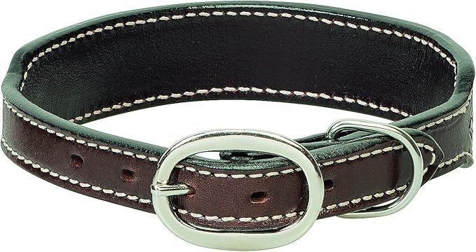 Weaver Leather Pet Beaded Basket Weave Dog Collar,3/4" x 15"