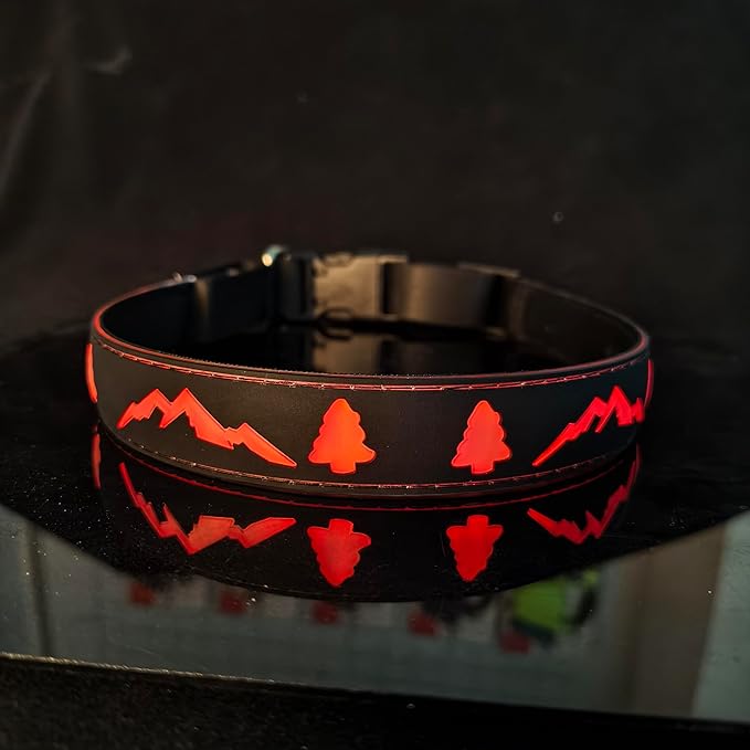 LED Dog Collar, 15 Light Modes, USB-C Rechargeable, Silicone Material, Adjustable Size, (Black, XL(19.7-23.6"))