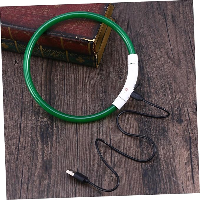 ibasenice Glowing Led Collar for Dogs Rechargeable No Circuit Inside Safe for Bites