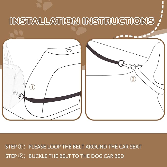 Dog Carrier for Medium Size Dogs Travel Carrier Bag for Dogs Cats Under 24 lbs Dog Car Seat Easy Installation Waterproof and Washable Dog Bag, Wear-Resistant, Moisture-Proof Black