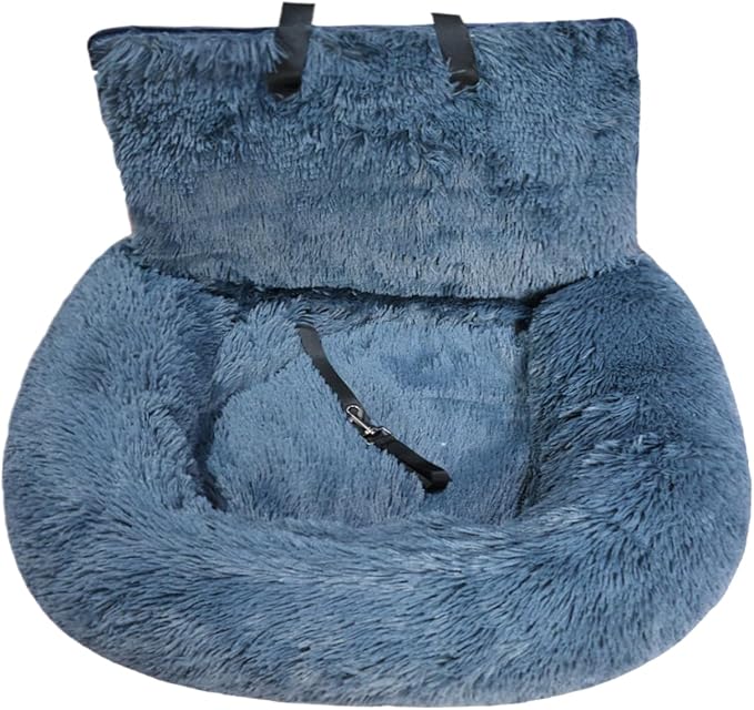 Dog Car Seat - Plush Cat Booster Car Seat | Washable Cushion Comfortable Travel Bed for Vehicle Truck Camping Adventures Vet Visit Daily Commuting Traveling