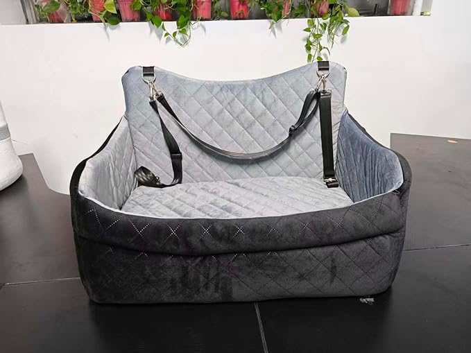 Dog Car Seat for Medium/Large Dogs up to 60 lbs, Memory Foam Dog Booster Seat