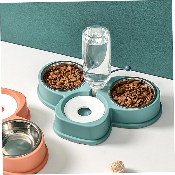 ERINGOGO Automatic PET Waterer and Feeder for Dogs and Cats Multi-Function Dual Bowls Convenient Water Dispenser Non-Slip Base for Home Use