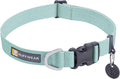 Ruffwear, Hi & Light Dog Collar, Ultralight Quick Release Buckle, Adjustable Trail Running Polyester Collar with Silent ID Attachment, Sage Green, 14"-20"