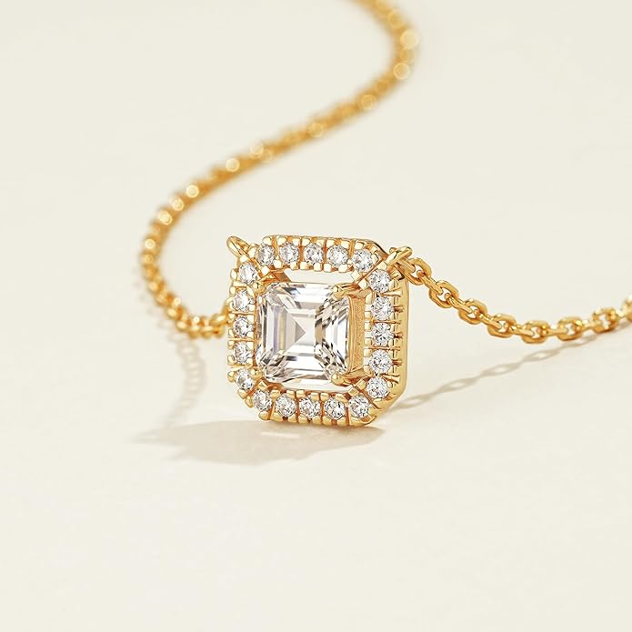 TONTMY STUDIOS Layered Gold Necklace for Women 14K Gold Plated Small Dainty CZ Pendant Layering Gold Necklaces Set Simple Chain Choker Necklace Trendy Jewelry for Women Gifts