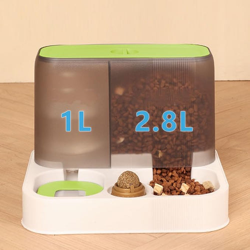 3 in 1 Pet Feeder, Automatic Cat Feeder and Water Dispenser, Self Feeder Bowl with Non Slip Base for Indoor Cats Dogs, Large Capacity Cat Food Dispenser Waterer for Pet