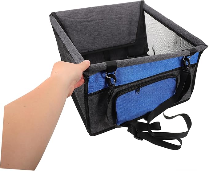 HANABASS Dog Car Seat Material Portable Pet Carrier for Dogs and Cats Breathable Design Front Pocket Easy to Install for Travel