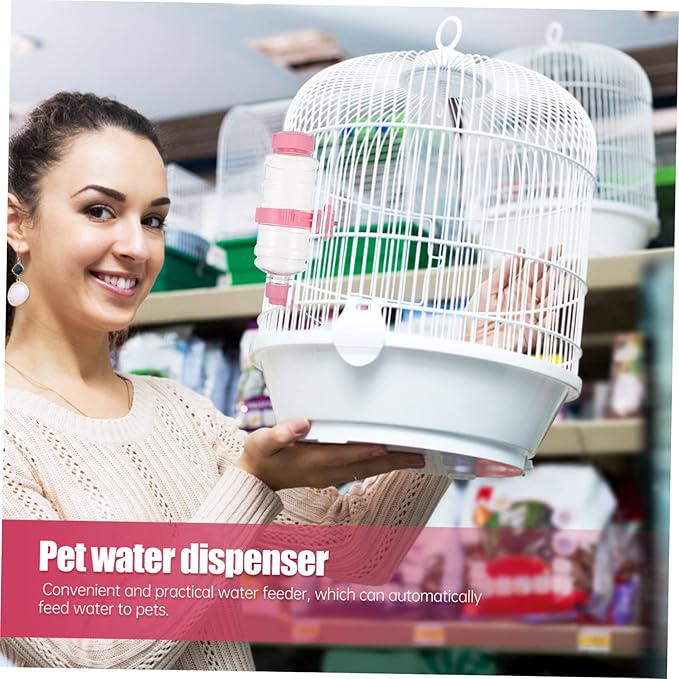 1Pc Hanging Pet Water Dispenser Automatic Feeder for Cats and Dogs Leak Design Easy to Install Water Bottle for Rabbits and Animals Smooth Surface