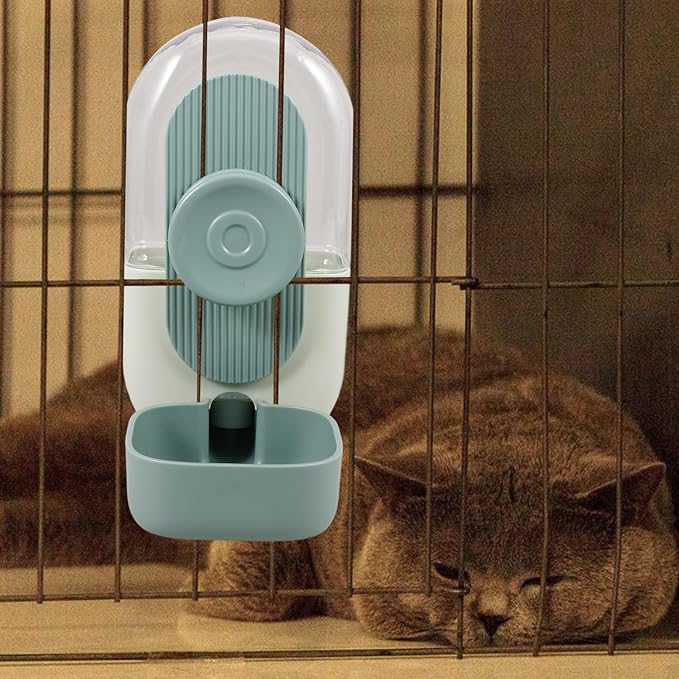 MERRYHAPY Hanging Pet Water Dispenser for Dogs Stable Clean Drinking Automatic Water Feeder with Body for Easy Monitoring for Crates Cages Design