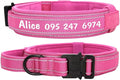 Personalized Large Dog Collar Military Tactical Dog Collar Custom Reflective Pet Collars for Medium Large Dogs German Shepard Rose M