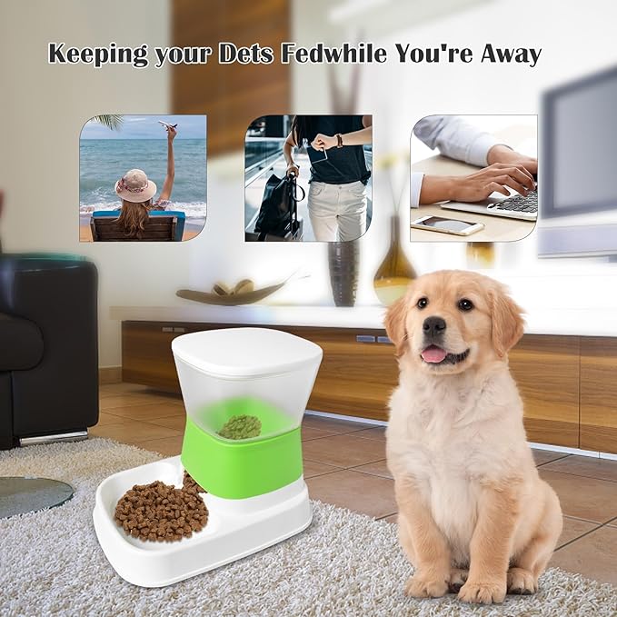 Automatic Cat Feeder, 1.5L Capacity, Safe ABS+PP Material, Non-Slip Base, Easy Refills, Ideal for Multiple Cats