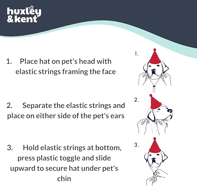 Huxley & Kent Pet Hat for Dogs & Cats - Cute Easter Costume Hat with SnugFit Adjustable Straps - Soft Cap for Spring, Photos & Parties - Bunny Ears, Small