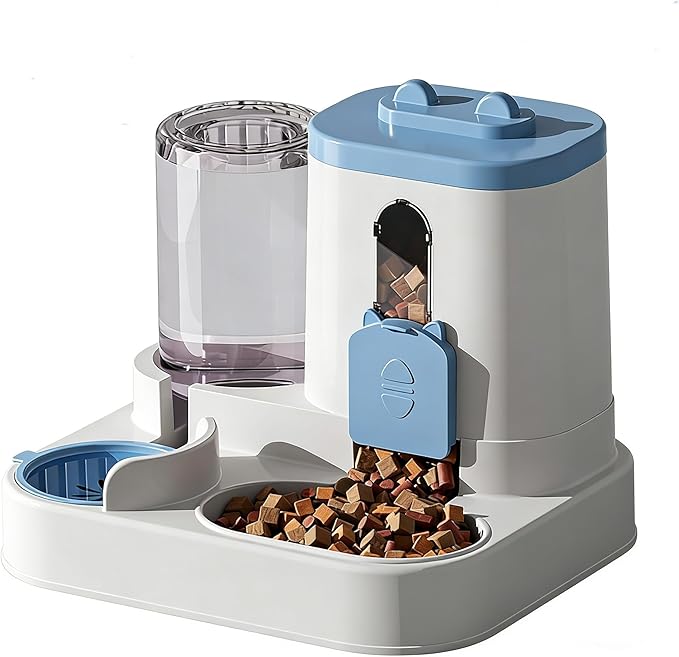 Automatic Water and Food Dispenser for Pets, Cats, and Dogs.Dry and Wet Separation, Automatic Addition