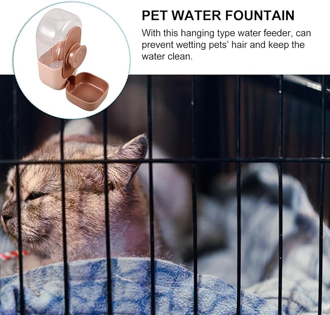 BESPORTBLE Dog Water Dispenser for Crate Automatic Cat Feeder Hanging Pet Water Fountain Easy Install Clean