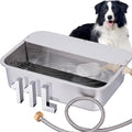 3Gal Automatic Outdoor Dog Water Dispenser for Dogs Self Filling Water Bowl Large Breed Auto Fill Dog Waterer Stainless Steel Pet Waterer for Big Cat Chicken Goat Sheep Livestock (15.7" X 11.8")