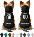 Personalized Dog Hoodie with Name, or Embroidered Puppy Sweater, Warm Winter Pet Sweatshirt, Cute Outfit for Small Dogs, Gift for Dog Lovers 1