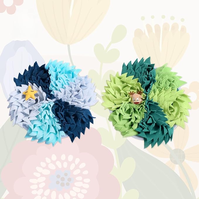 Colorful Pet Snuffle Mat for Dogs Rabbits Hamsters, Slow Feeding Nose Work Mat, Pet Enrichment Sniffing Pad for Boredom and Digestion (V1)