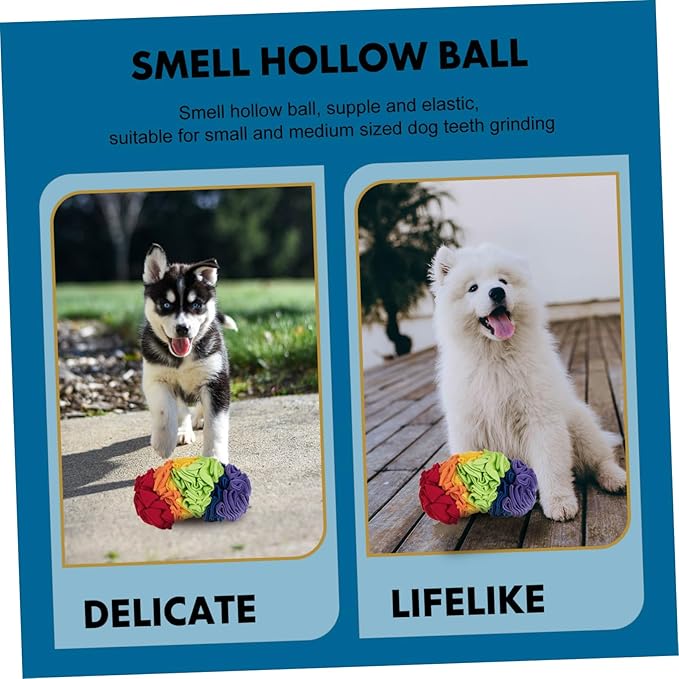 Puppy Snuffle Mat Rainbow Color Dog Hiding Pad for Slow Eating Interactive Sniffing Plaything Reduces Prevents Fast Eating Dogs