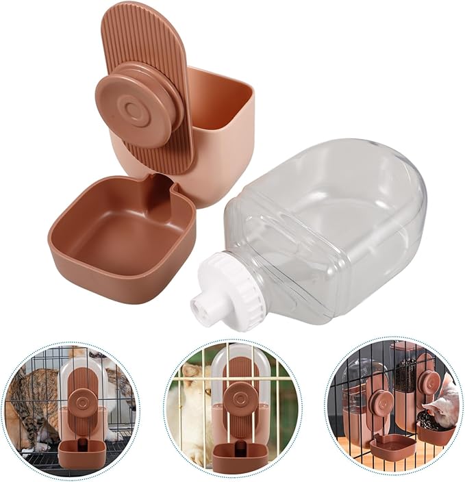 POPETPOP 5pcs Dog Water Dispenser Pet Water Bottle Hanging Design for Crate Easy to Install