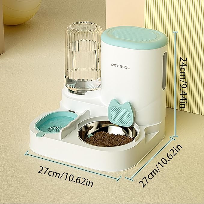 Dog Feeder and Waterer, Automatic Food & Water Dispenser Kit, Large Capacity Pet Feeding Station for Dogs, Cats, Rabbits