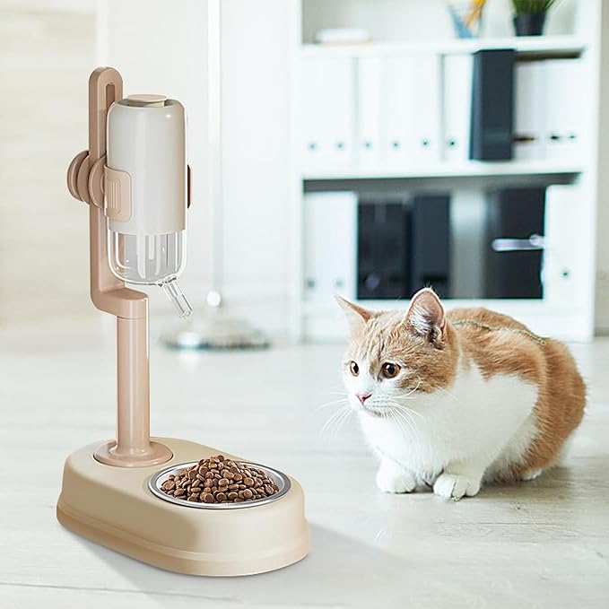 Food Water Automatic Feeders - Automatic Dog Bowl Dispenser, No Drip Easy Clean Pet Feeder, Durable Small Animal Feeding Tool | Dogs Cats Puppies Rabbits for Dogs Cats Puppies Rabbits