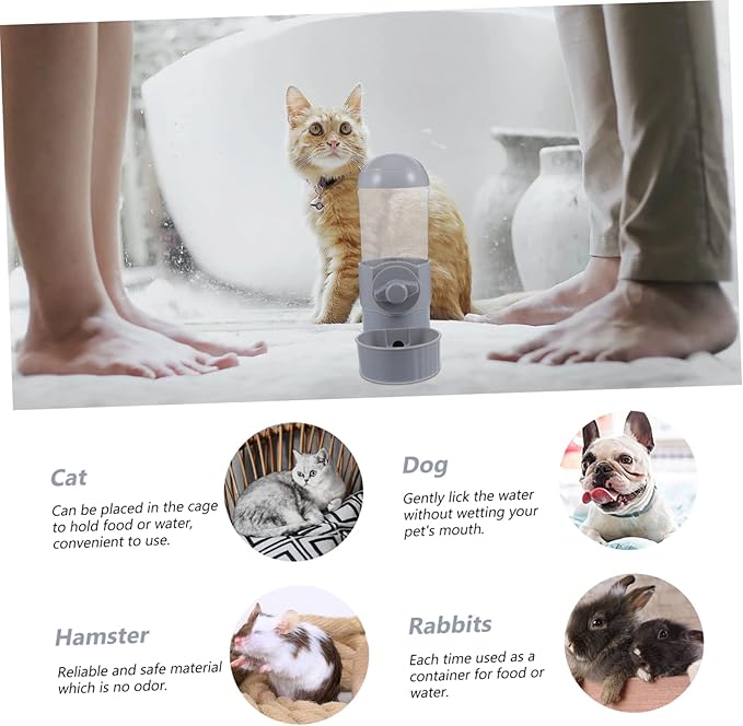 MERRYHAPY Dog Water Dispenser for Cats and Dogs Automatic Hanging Feeder Capacity Compact Design for Pets Easy to Refill Non-tip Structure Practical and Convenient
