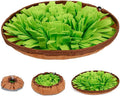 Dog Snuffle Bowl Mat Treat Puzzle Dog Snuffle Feeding Mat Training Pad Nose Work Mat Slow Eating Bowl(Green)