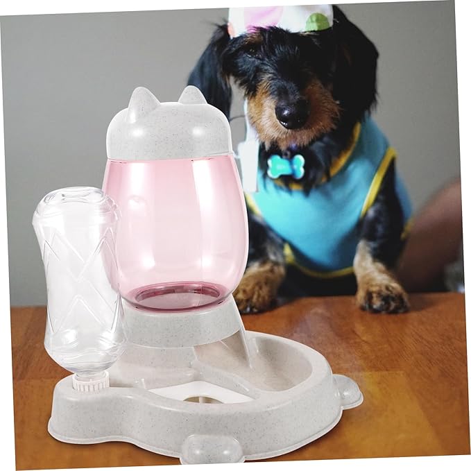 SUPVOX Indoor Pet Feeder Bowl Automatic Feeder for Dogs Cats Safe and Easy to Clean