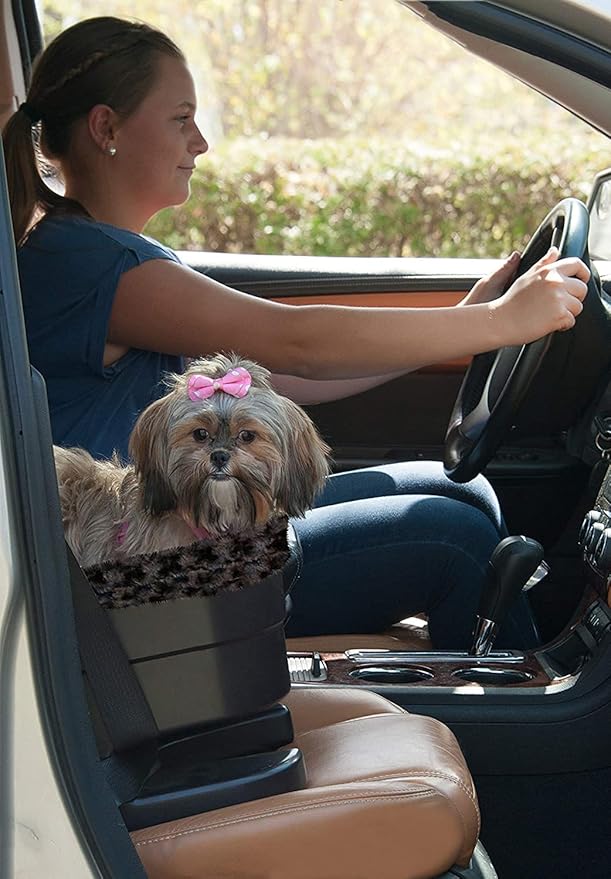 Pet Gear Booster Seat for Dogs/Cats, Removable Washable Comfort Pillow + Liner, Safety Tethers Included, Installs in Seconds, No Tools Required, 2 Colors