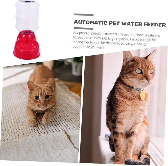 Automatic PET Water Fountain for Dogs and Cats 3.5L Pink Drinking Basin Food Bowl Automatic Feeding Device for Indoor Use for Pets