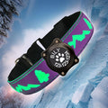 Customlized Name Flashing USB-C led Light up Dog Collar with airtag Holder, Subversive 3D Design Comfortable and Soft Material,Multicolored Lighting (Purple, XL(19.7-23.6"))