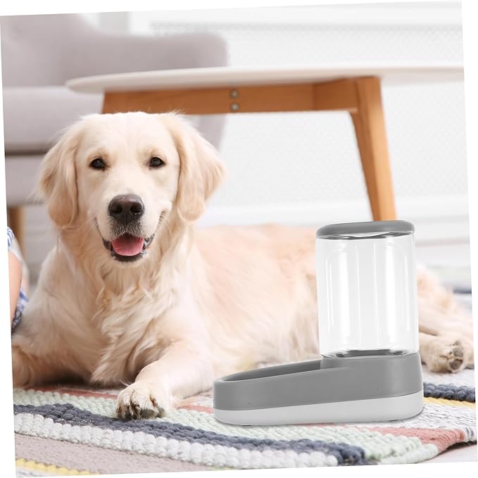 Happyyami Dog Cat Automatic Feeder Programmable Food and Water Dispenser Large Gravity Bowl No Spill Pet Feeding Mat Included