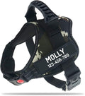 Personalized No Pull Dog Harness with Custom Name and Phone Number by PawPawify, Heavy Duty Pet Vest to Prevent Tugging, Pulling, or Choking, Training and Walking Jungle Camo